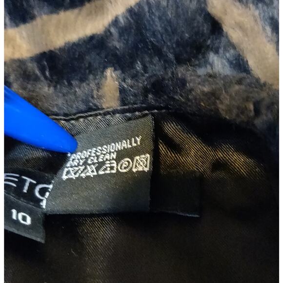 Brown & Tan Skirt Size 10 ETCETERA Above Knee Animal Giraffe Print FURRY MINI - Picture 12 of 14